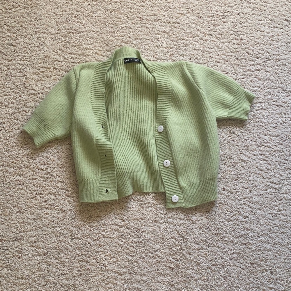 light green button up soft shirt